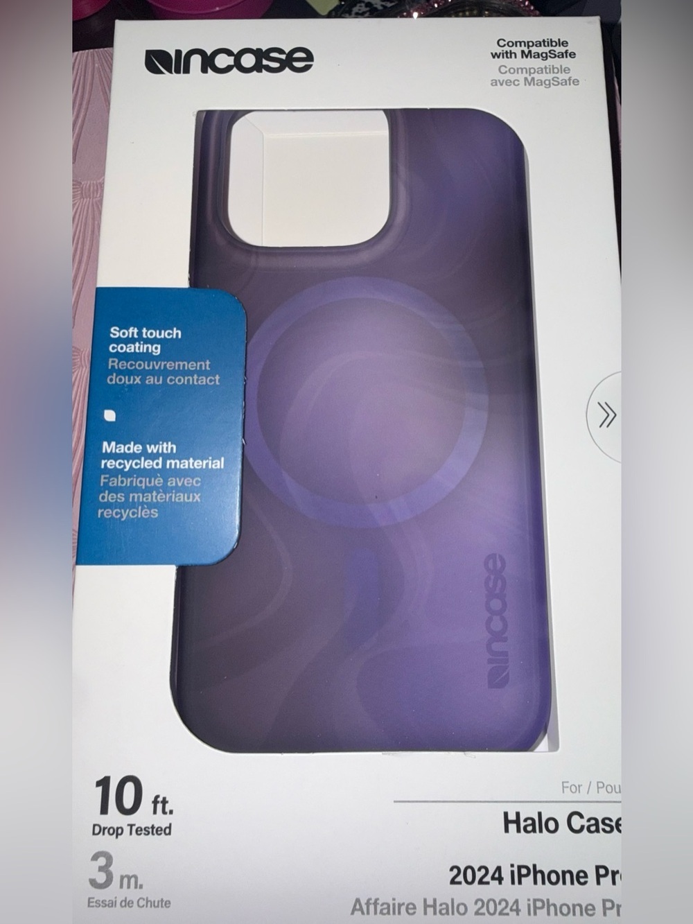 Incase Halo MagSafe Case for iPhone 16 Pro Purple 10ft Drop Protection NIB